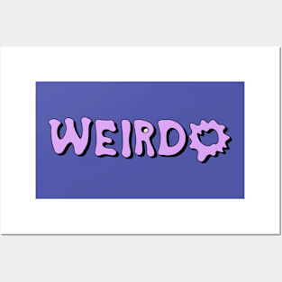 Weirdo - Minimalist Typography in Pink Posters and Art